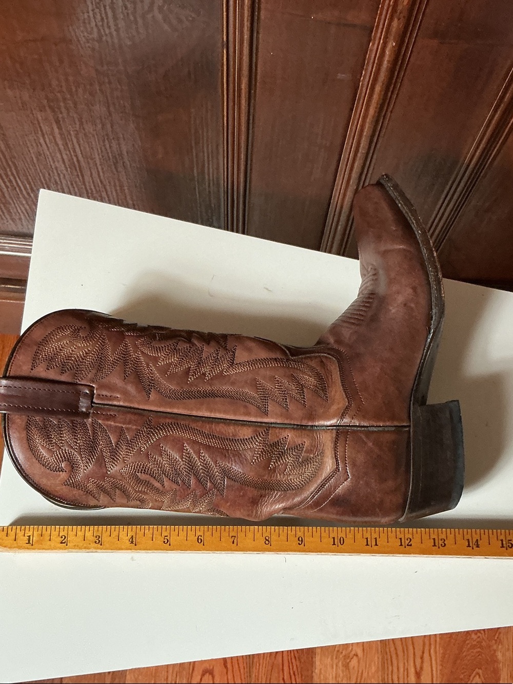 Dan Post Brown Embroidered Western Heeled Boots - Picture 8 of 9